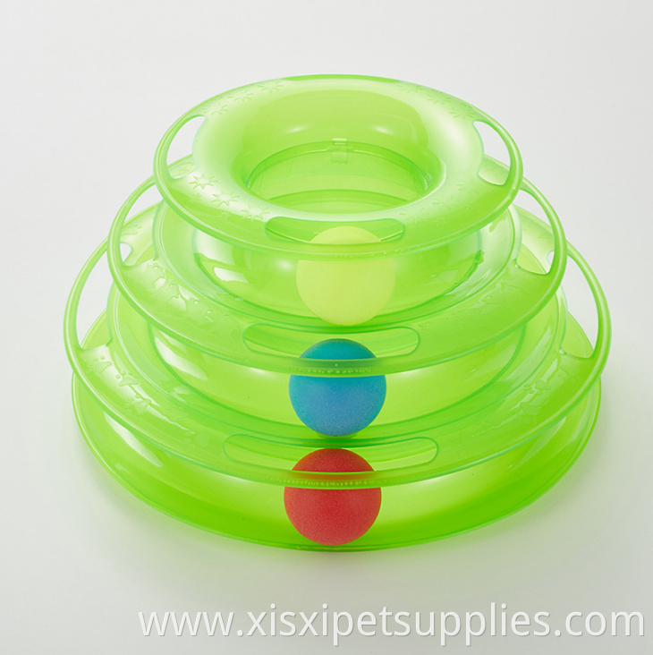 Roller Cat Toy 3-Level Tower Ball & Track Cat Play Tower of Tracks Cat Toy